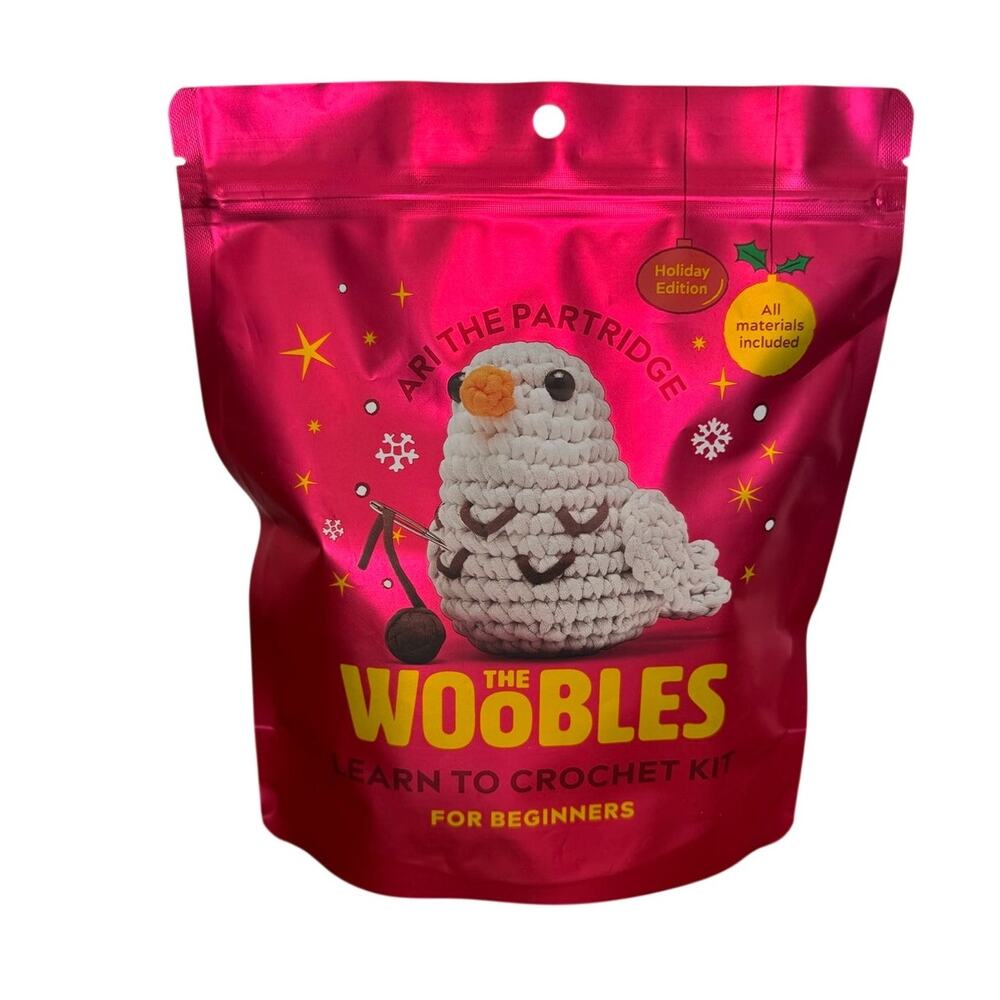 *Sold out online* The Woobles Ari the Partridge Collectible Crochet Kit - Sealed